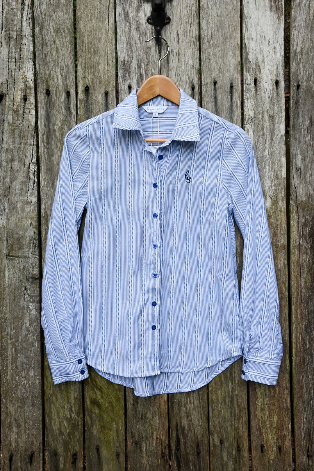 Ava Shirt - Blue & White Stripe