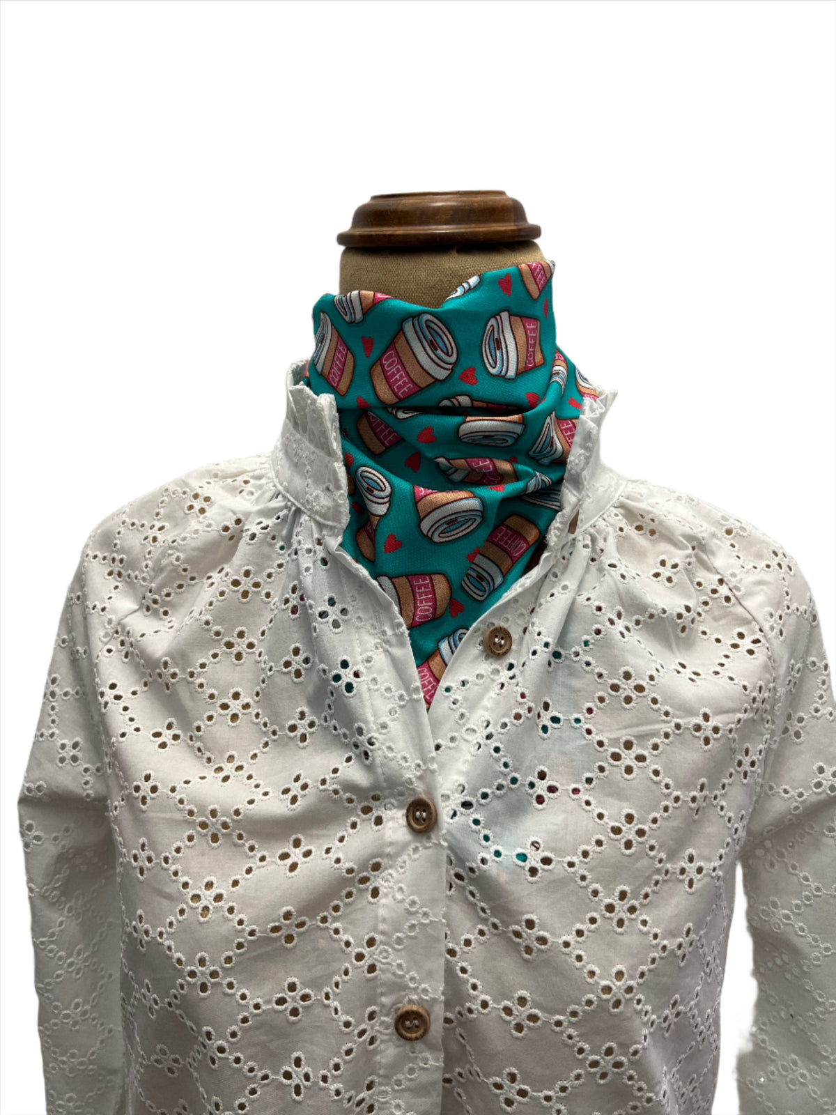 Neck Scarf - Teal Coffee